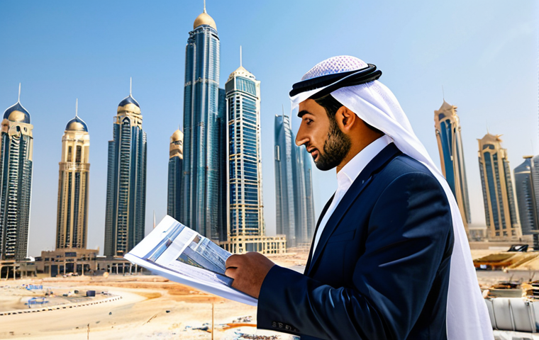 **
"A professional Arab architect, fully clothed in modest, modern business attire, reviewing blueprints on a construction site in Dubai, UAE, with skyscrapers in the background, safe for work, perfect anatomy, correct proportions, professional photography, natural lighting, appropriate content, family-friendly."
**