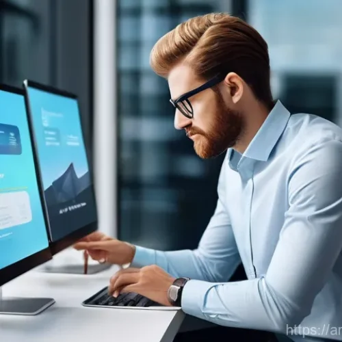 JAMstack 아키텍처의 필수 기술 스킬 - **Prompt: The Seamless User Experience**
    A diverse team of young, modestly dressed developers (b...