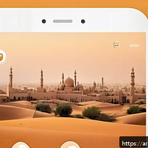 Home 25 JAMstack 아키텍처로 소셜 미디어 통합하기 - A modern, sleek Arabic-language website homepage showcasing seamless integration of social media ico...