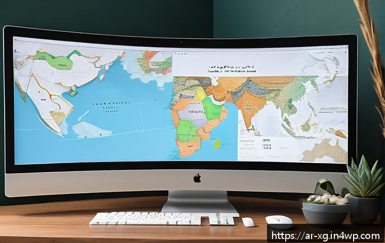 JAMstack 아키텍처의 소프트웨어 아키텍처 원칙 - A modern Middle Eastern web developer workspace featuring a large curved monitor displaying a JAMsta...
